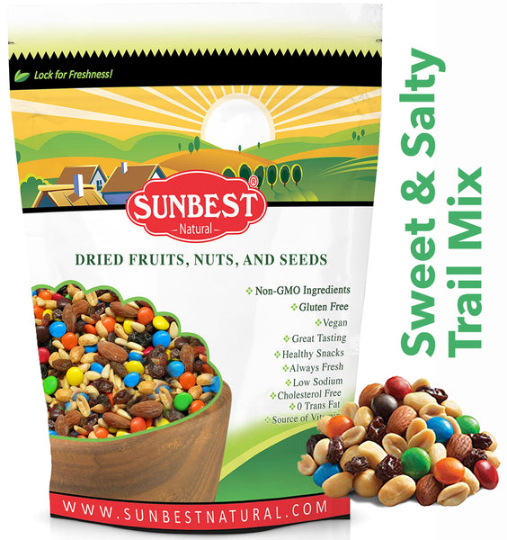 Trail Mix with Peanuts, Raisins, and M&M's® Milk Chocolate Candies 5 lb. -  4/Case