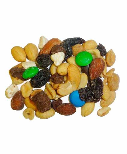 Trail Mix with Peanuts, Raisins, and M&M's® Milk Chocolate Candies 5 lb. -  4/Case