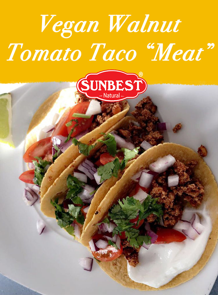 Vegan Walnut Tomato Taco “Meat”