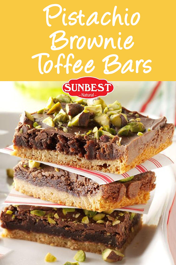 Pistachio Brownie Toffee Bar Recipe